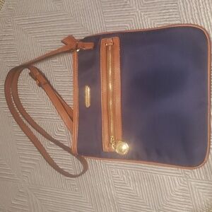 Michael Kors blue nylon crossbody bag